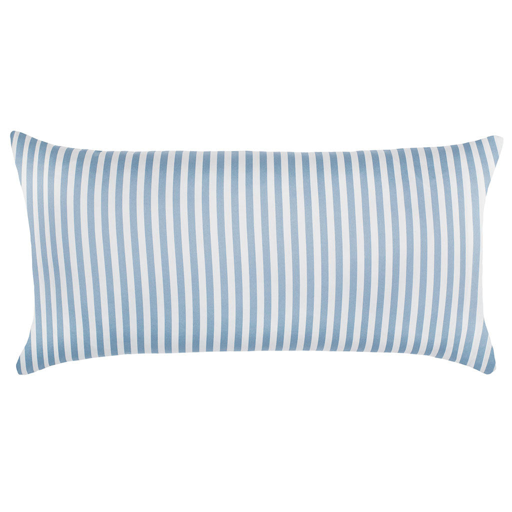 Bedroom inspiration and bedding decor | French Blue Striped Throw Pillow Duvet Cover | Crane and Canopy