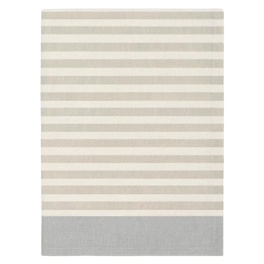 The Border Stripe Beige and Grey Tea Towel Â