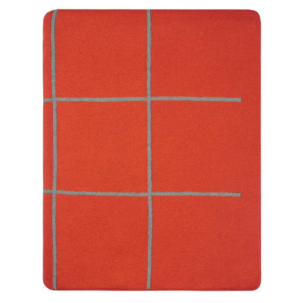 Bedroom inspiration and bedding decor | Bright Orange Pane Throw Duvet Cover | Crane and Canopy