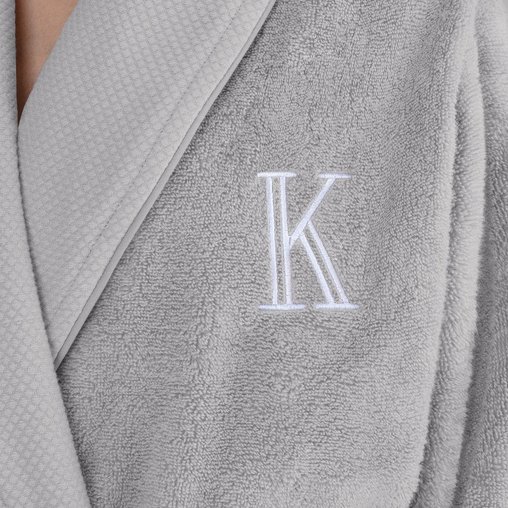 Light Grey Plush Cotton Bathrobe