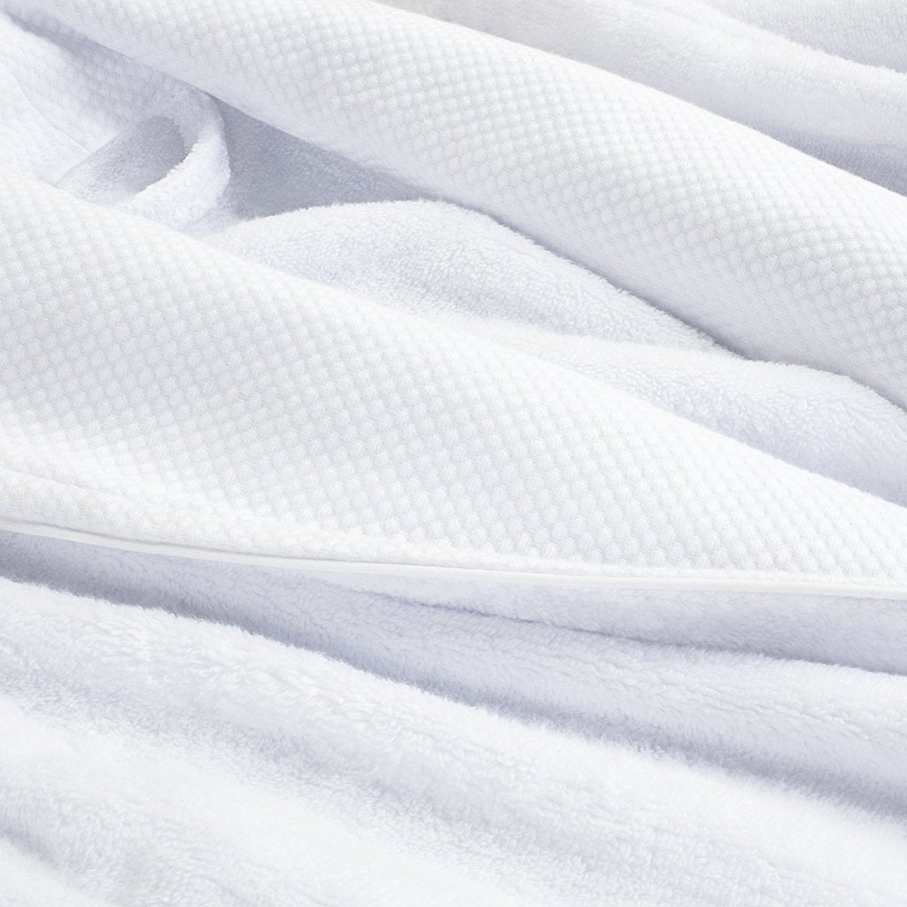 White Plush Cotton Bathrobe