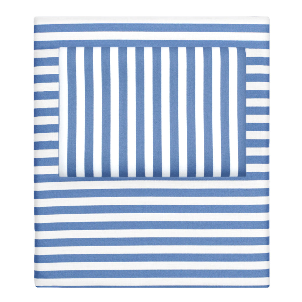 Bedroom inspiration and bedding decor | Capri Blue Striped Sheet Set (Fitted, Flat, & Pillow Cases)s | Crane and Canopy