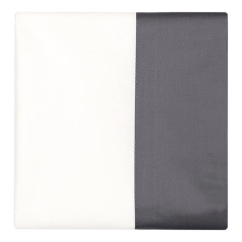 Charcoal Grey Border Pillowcase Pair