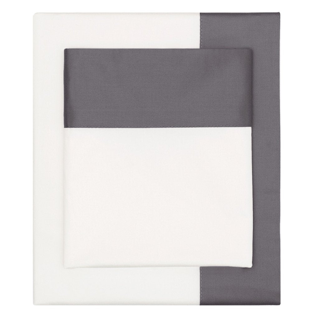Bedroom inspiration and bedding decor | Charcoal Grey Border Sheet Set (Fitted, Flat, & Pillow Cases)s | Crane and Canopy