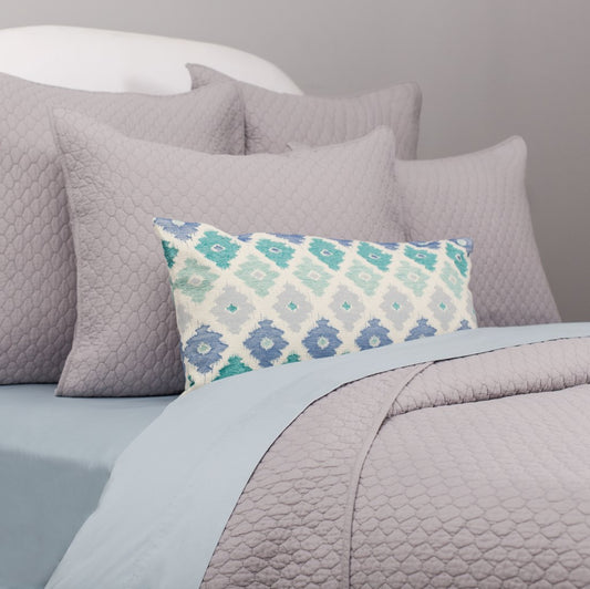 Light Grey Cloud Quilt Sham Pair