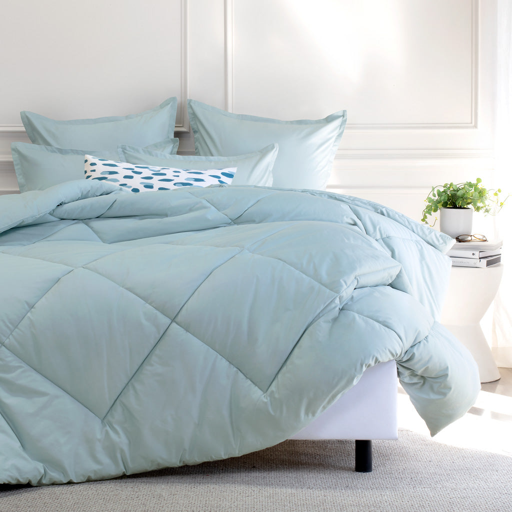 Bedroom inspiration and bedding decor | Porcelain Green Comforter Duvet Cover | Crane and Canopy