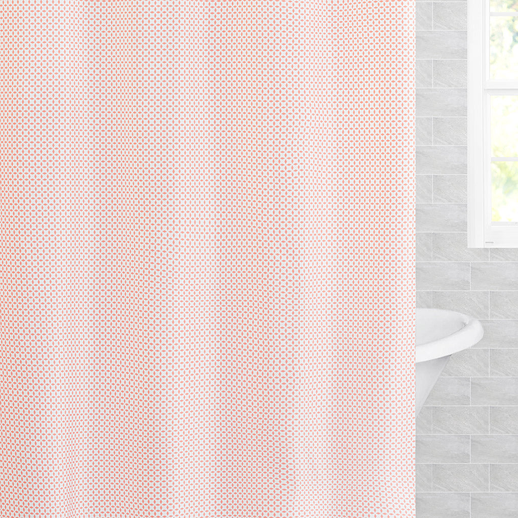 The Coral Morning Glory Shower Curtain