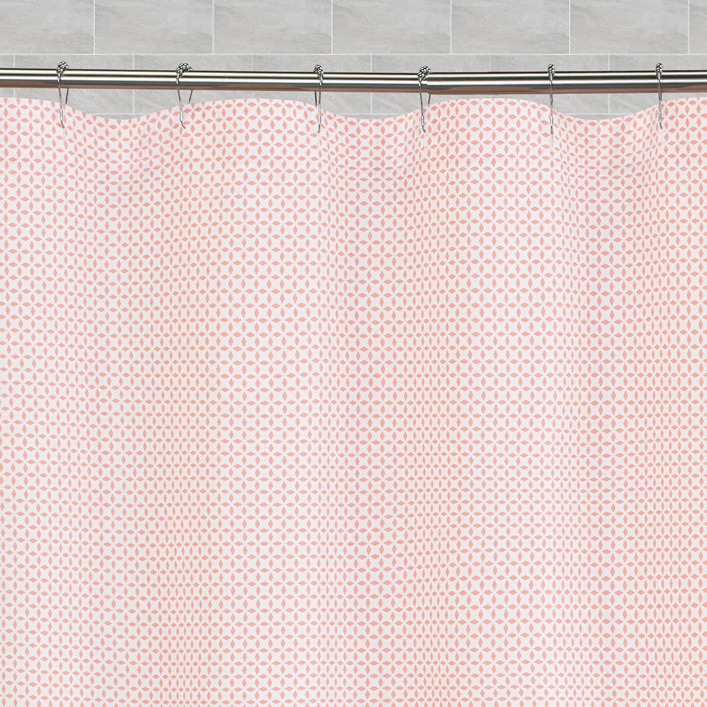 The Coral Morning Glory Shower Curtain
