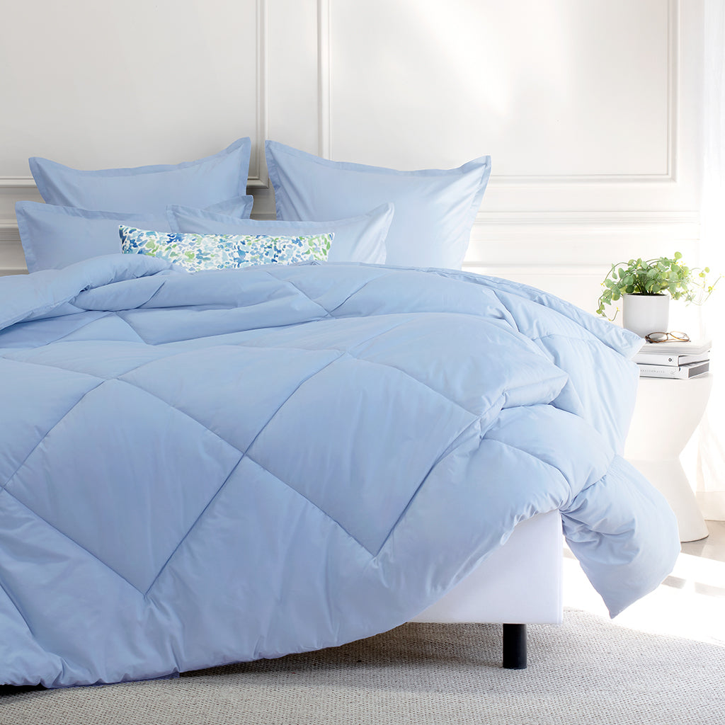 Bedroom inspiration and bedding decor | Cornflower Blue Comforter Duvet Cover | Crane and Canopy