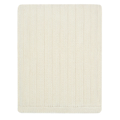 The Cream Ribbed Knit Throw
