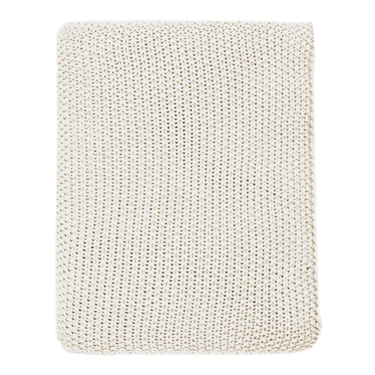 Cream Knotted Throw