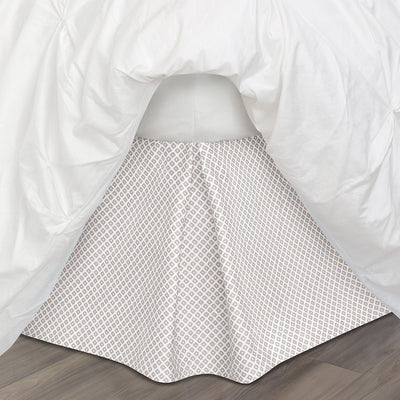 Taupe Diamonds Bed Skirt