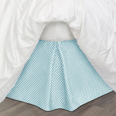 Turquoise Diamonds Bed Skirt