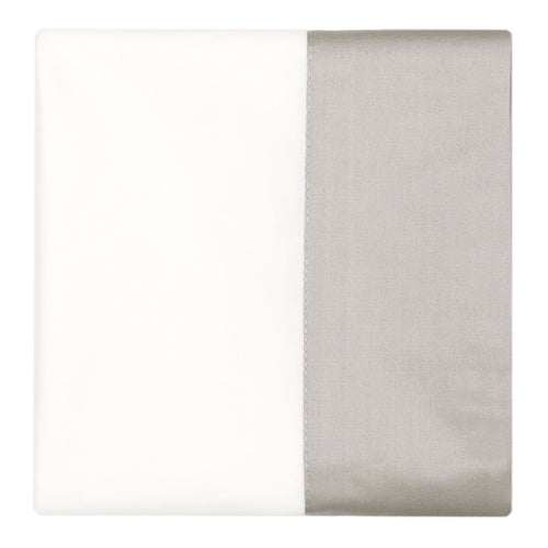 Dove Grey Border Pillowcase Pair