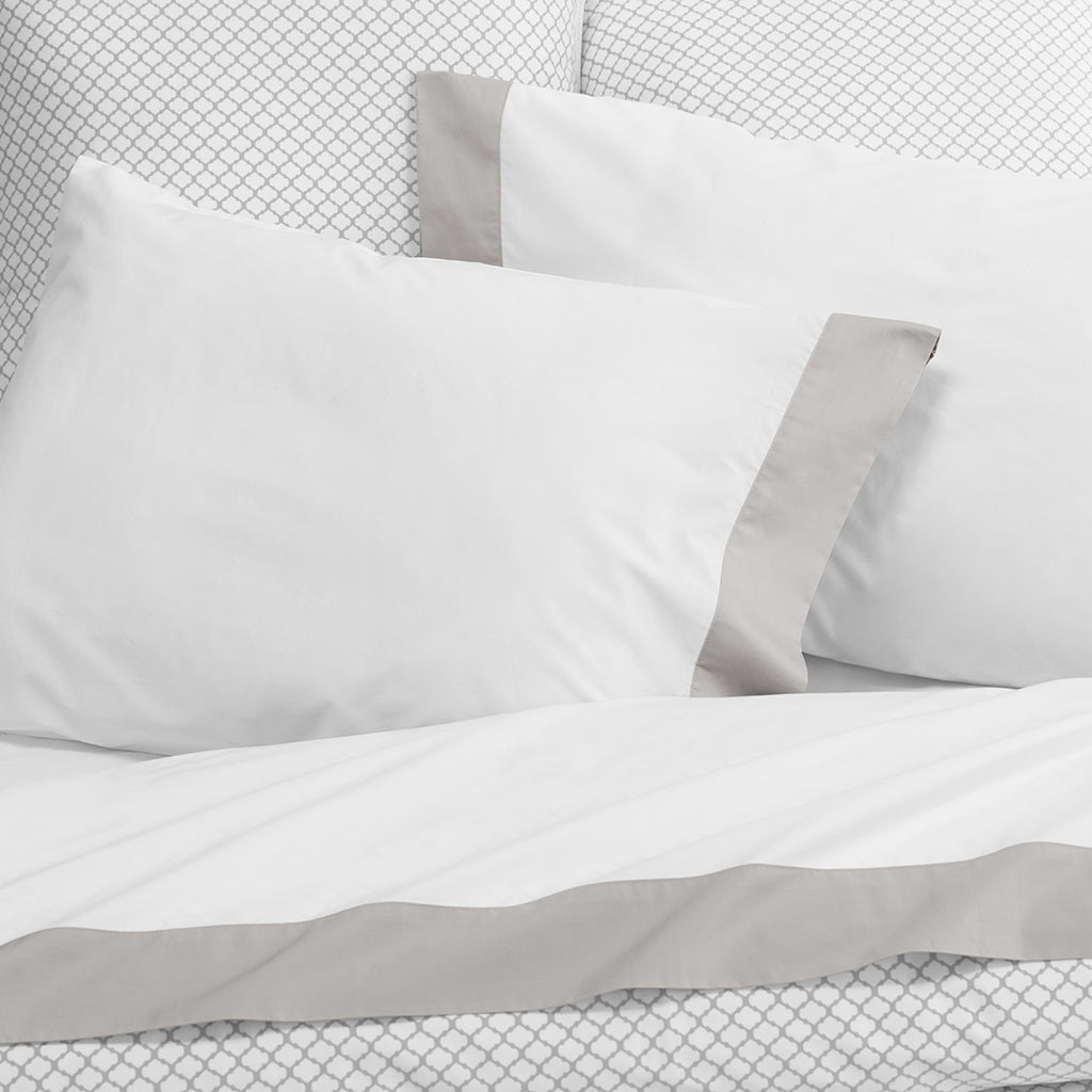 The Dove Grey Border Sheet Set
