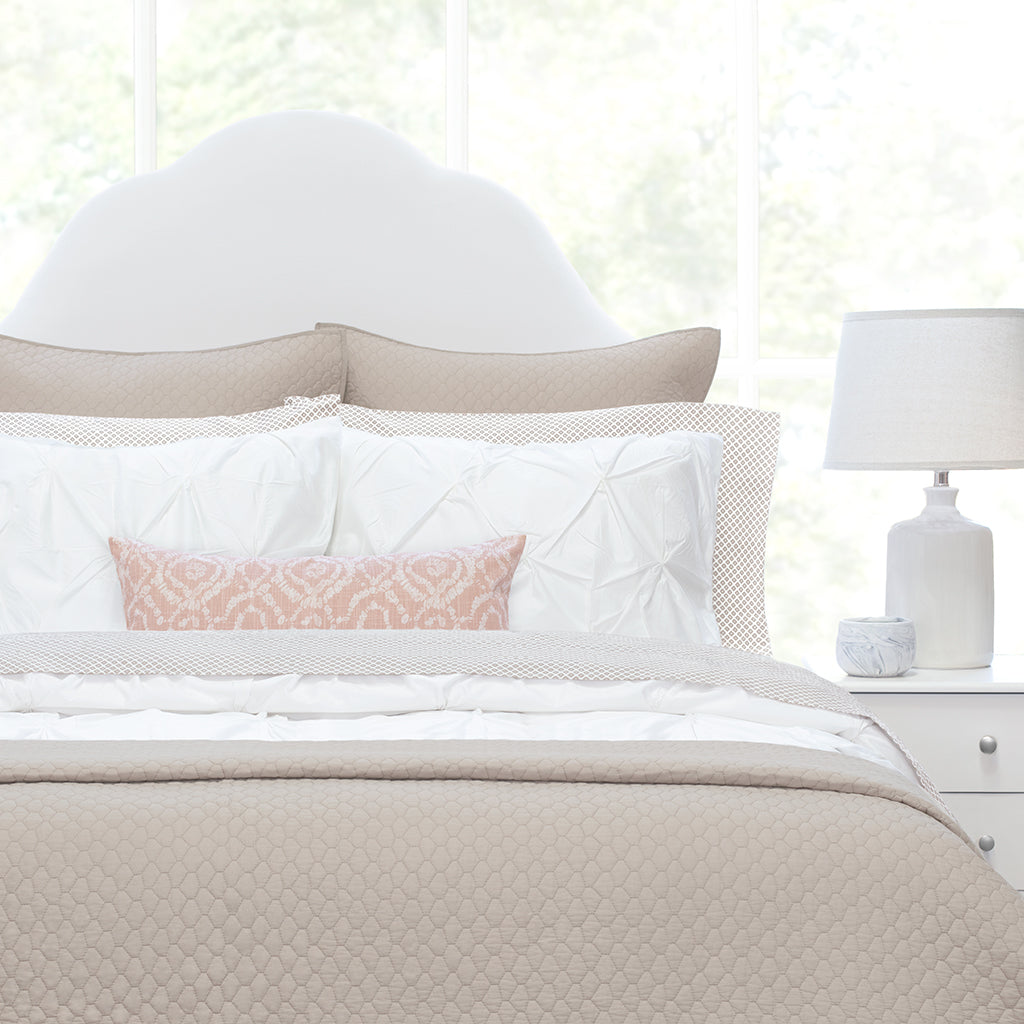 Dove Grey Cloud Quilt Euro Sham