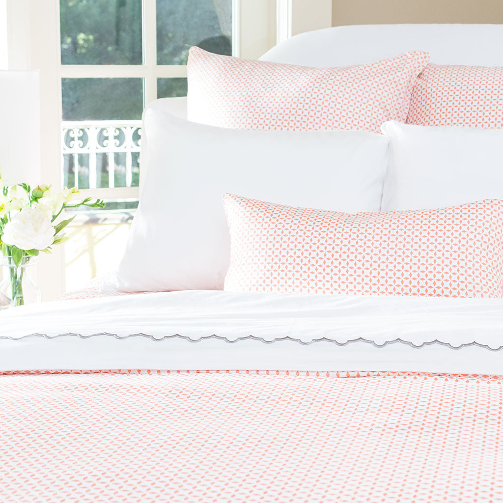 Bedroom inspiration and bedding decor | The Ellis Coral Duvet Cover | Crane and Canopy