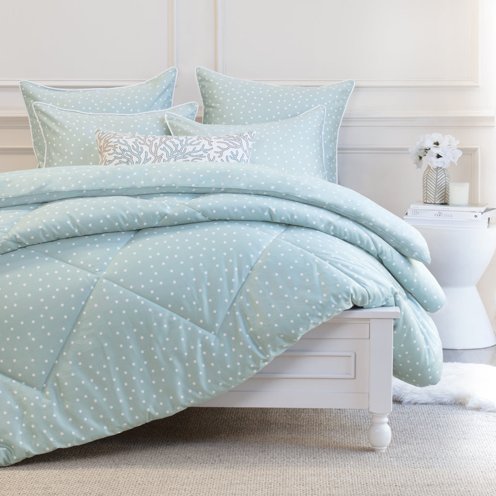 Bedroom inspiration and bedding decor | Elsie Porcelain Green Comforter Duvet Cover | Crane and Canopy