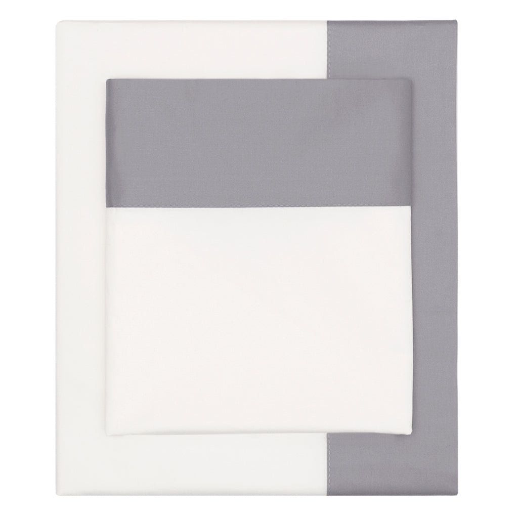 Bedroom inspiration and bedding decor | The English Grey Border Sheet Sets | Crane and Canopy