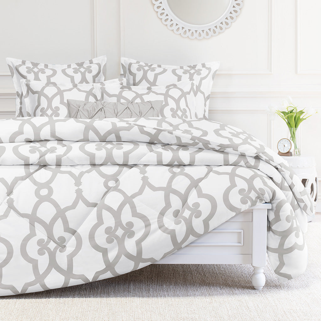 Bedroom inspiration and bedding decor | Florentine Grey Comforter Duvet Cover | Crane and Canopy
