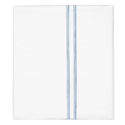 French Blue Lines Embroidered Flat Sheet