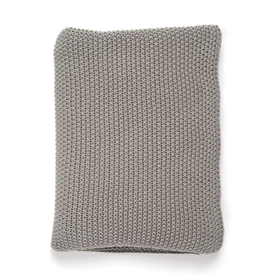 Grey Knotted Throw