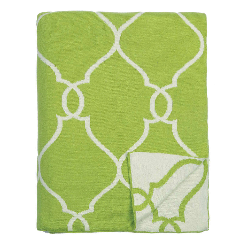 Bedroom inspiration and bedding decor | The Green Lattice Reversible Patterned Throw | Crane and Canopy