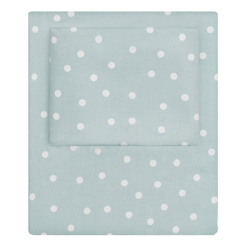Porcelain Green Polka Dots Fitted Sheet