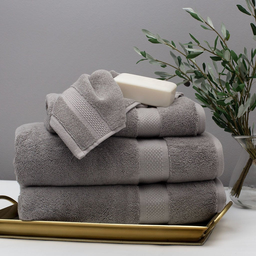 Classic Grey Towel Essentials Bundle (2 Wash + 2 Hand + 2 Bath Towels)