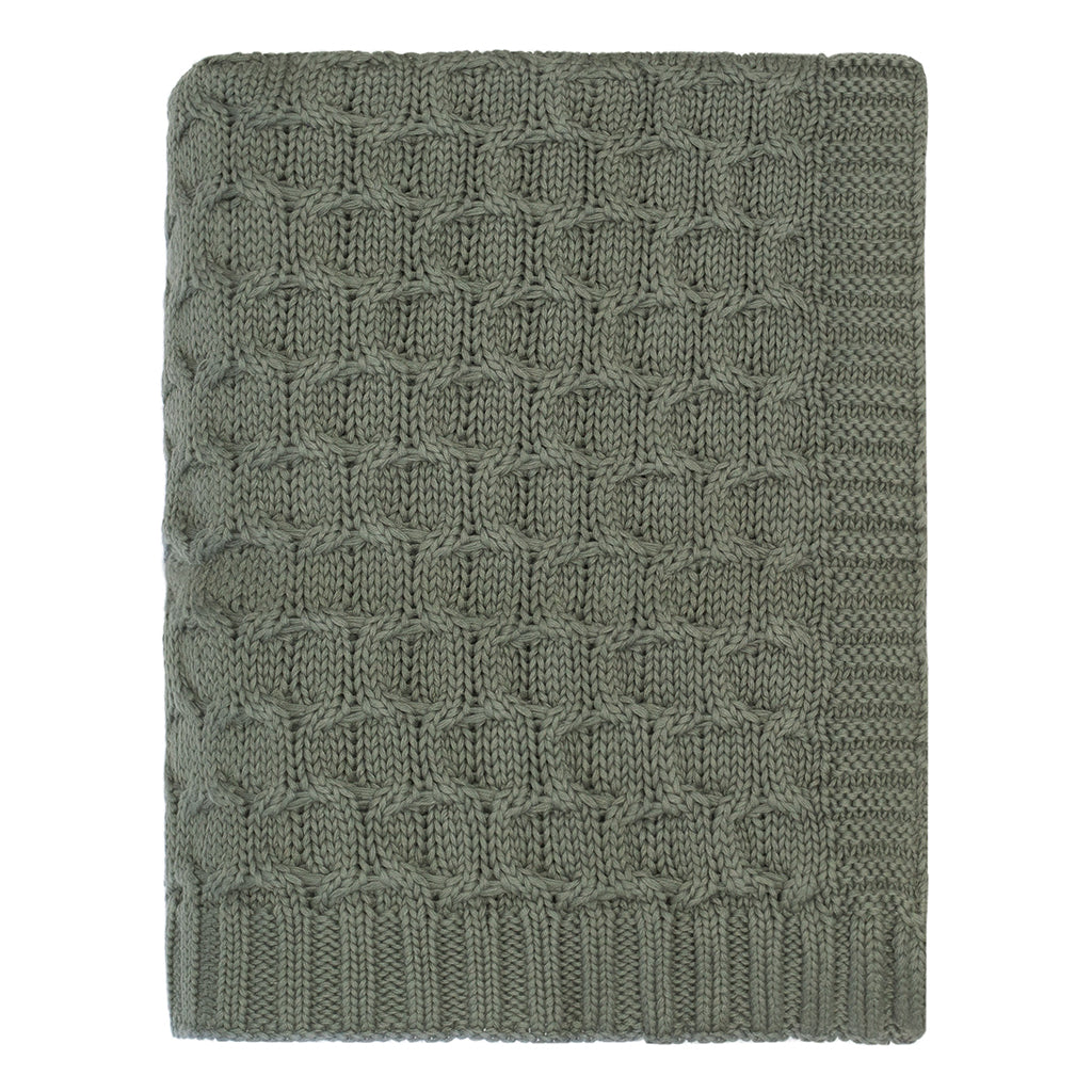 The Grey Circle Knit Throw