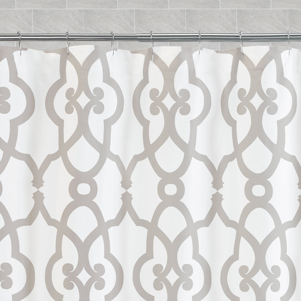 The Dove Grey Florentine Shower Curtain
