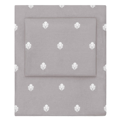 Grey Flora Sheet Set  (Fitted, Flat, & Pillow Cases)