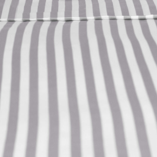 Grey Striped Flat Sheet