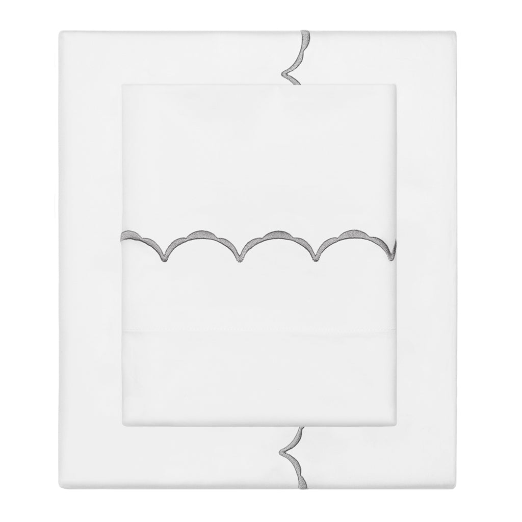The Grey Wavelet Embroidered Sheet Set