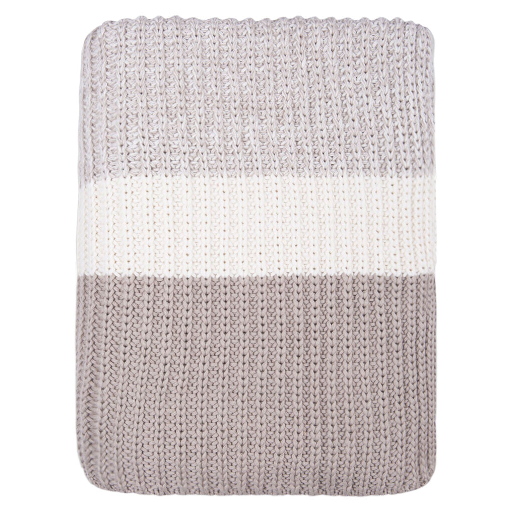 The Grey White Stripe Throw
