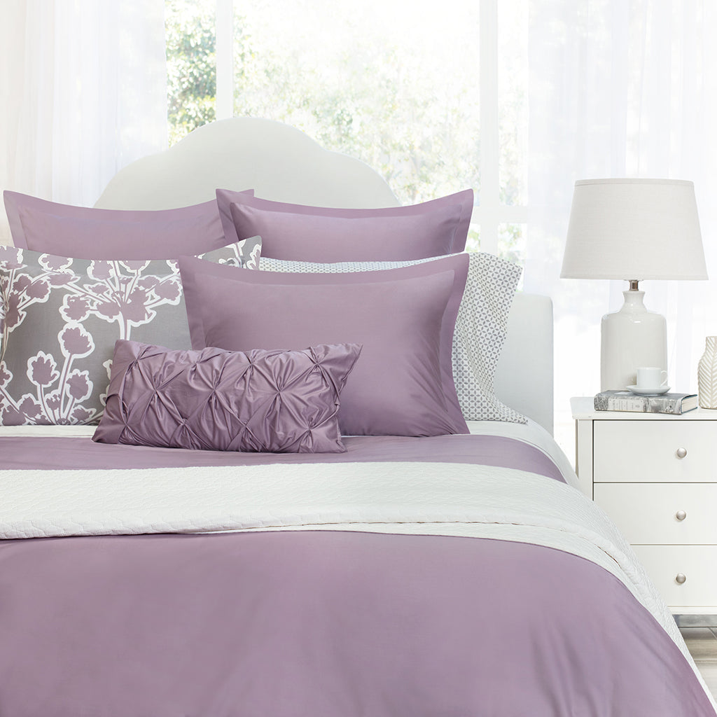 Bedroom inspiration and bedding decor | Lilac Hayes Euro Sham Duvet Cover | Crane and Canopy