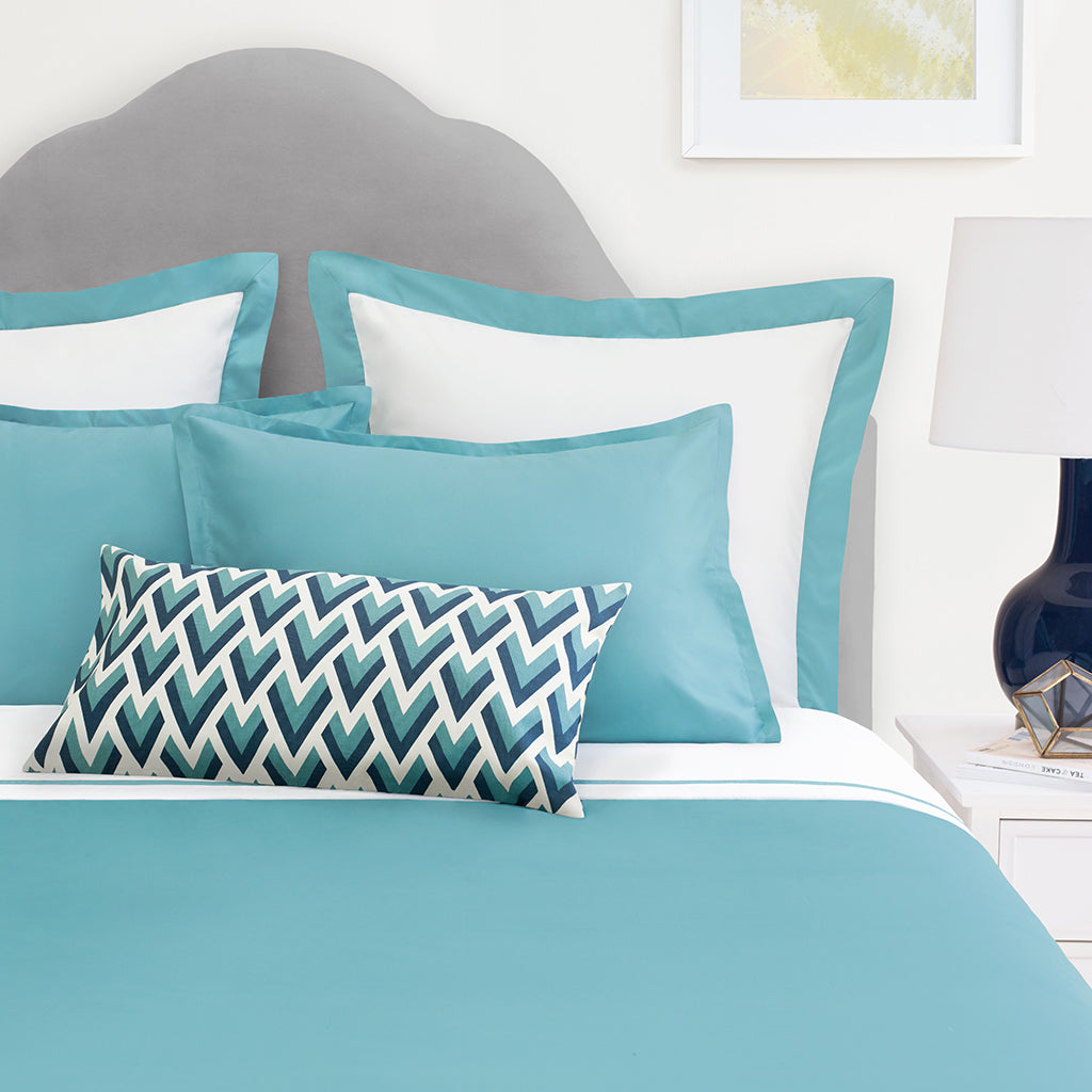 Bedroom inspiration and bedding decor | Turquoise Hayes Nova Duvet Cover Duvet Cover | Crane and Canopy