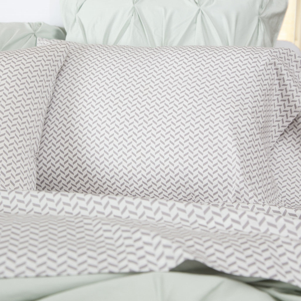 The Grey Herringbone Sheet Set