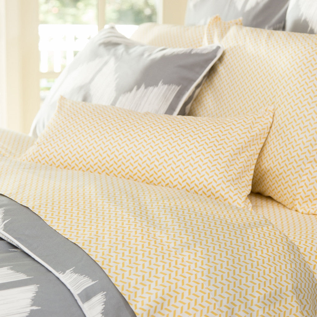 The Yellow Herringbone Sheet Set