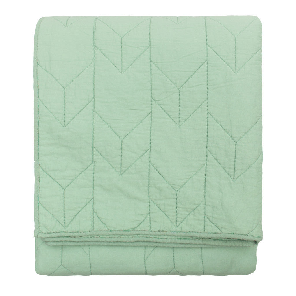 The Chevron Seafoam Green Quilt & Sham