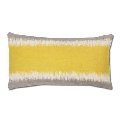 Yellow and Grey Rhythm Throw Pillow