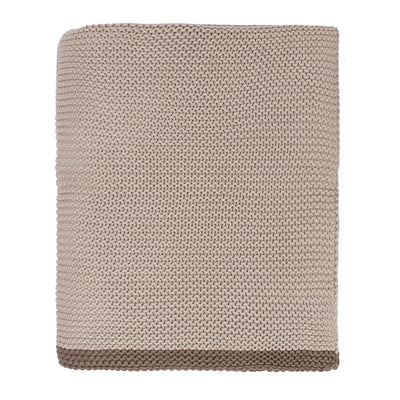 The Beige Knotted Trim Throw Blanket