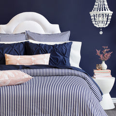 Bedroom inspiration and bedding decor | Navy Blue Larkin Duvet Cover | Crane and Canopy