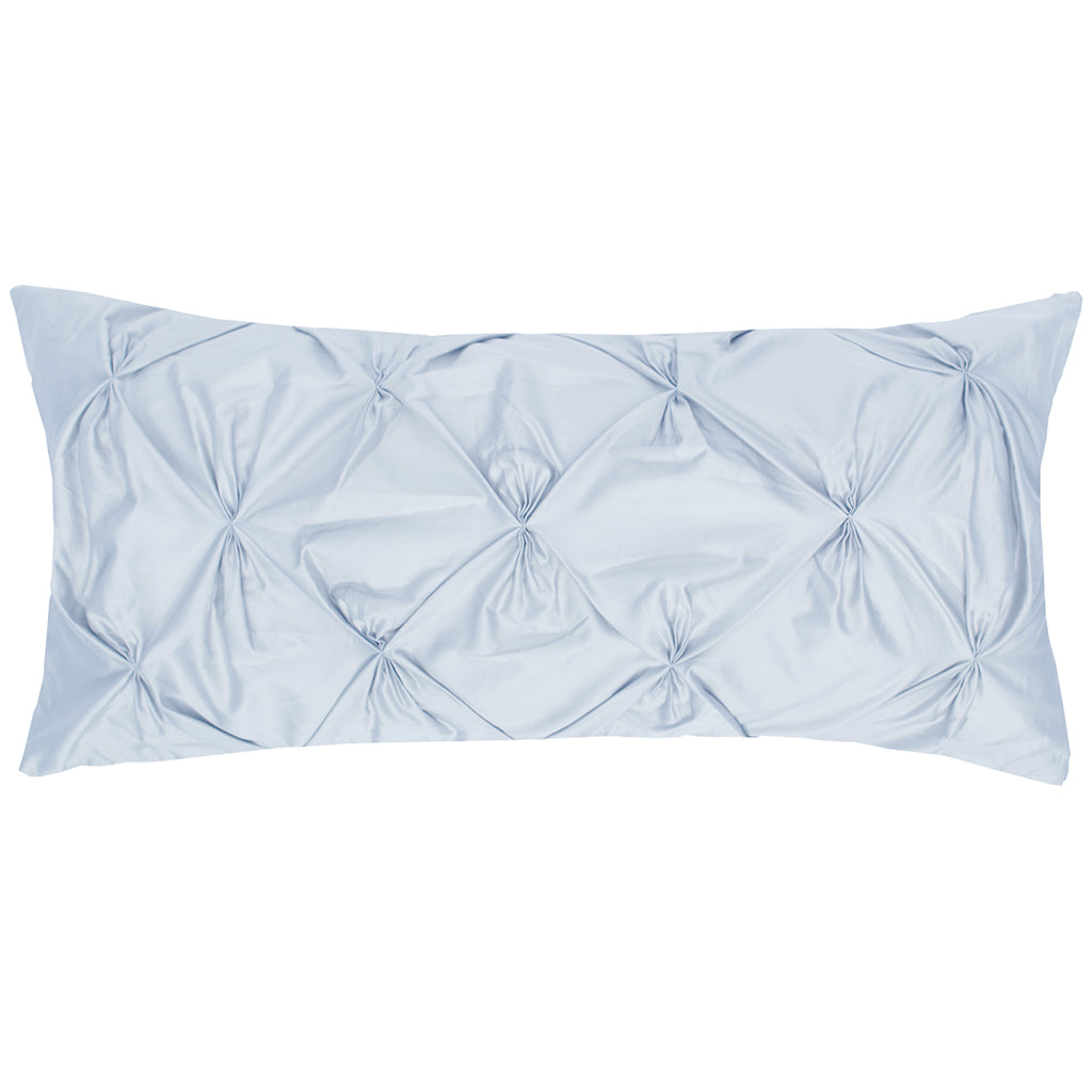 Bedroom inspiration and bedding decor | Light Blue Pintuck Throw Pillow Duvet Cover | Crane and Canopy