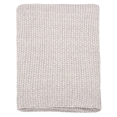 Light Grey Knotted Throw