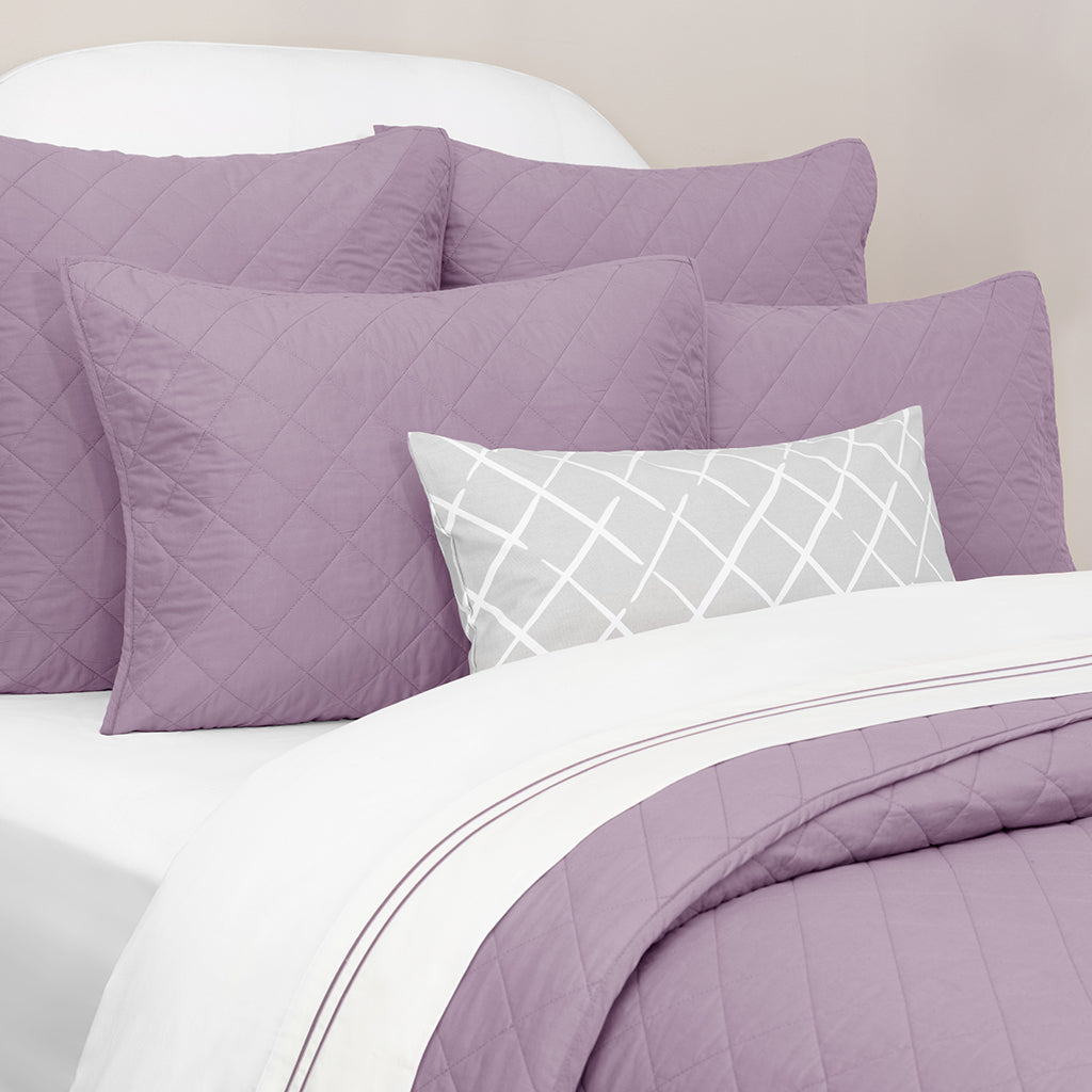 The Diamond Lilac Quilt & Sham