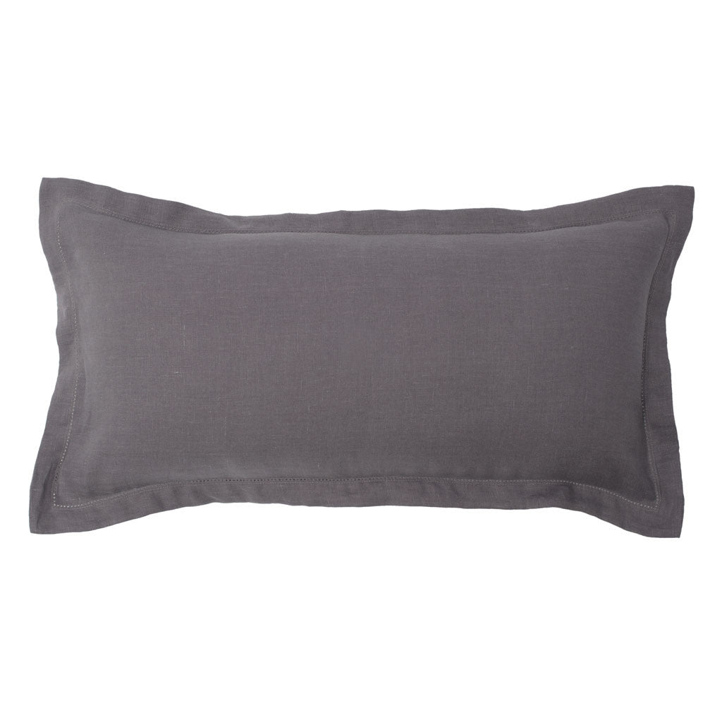 The Lane Grey Belgian Linen Throw Pillow