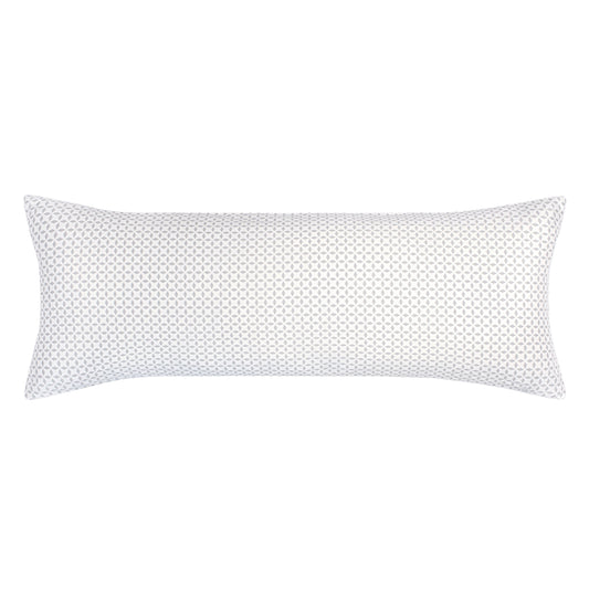 The Grey Morning Glory Extra Long Lumbar Throw Pillow