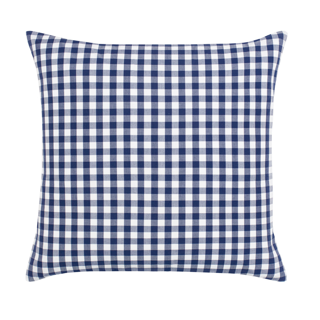 Bedroom inspiration and bedding decor | The Navy Blue Small Gingham Square Throw Pillow Duvet Cover | Crane and Canopy