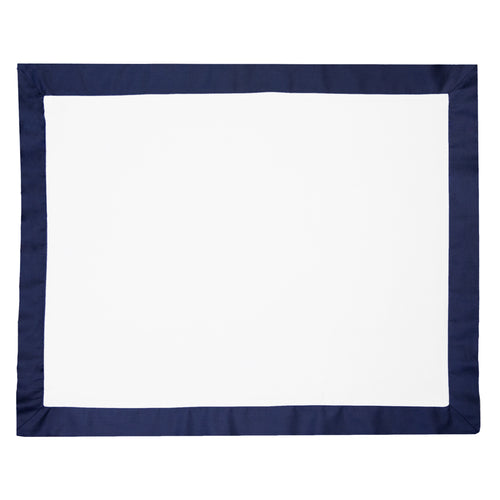 Navy Blue Linden Border Sham Pair